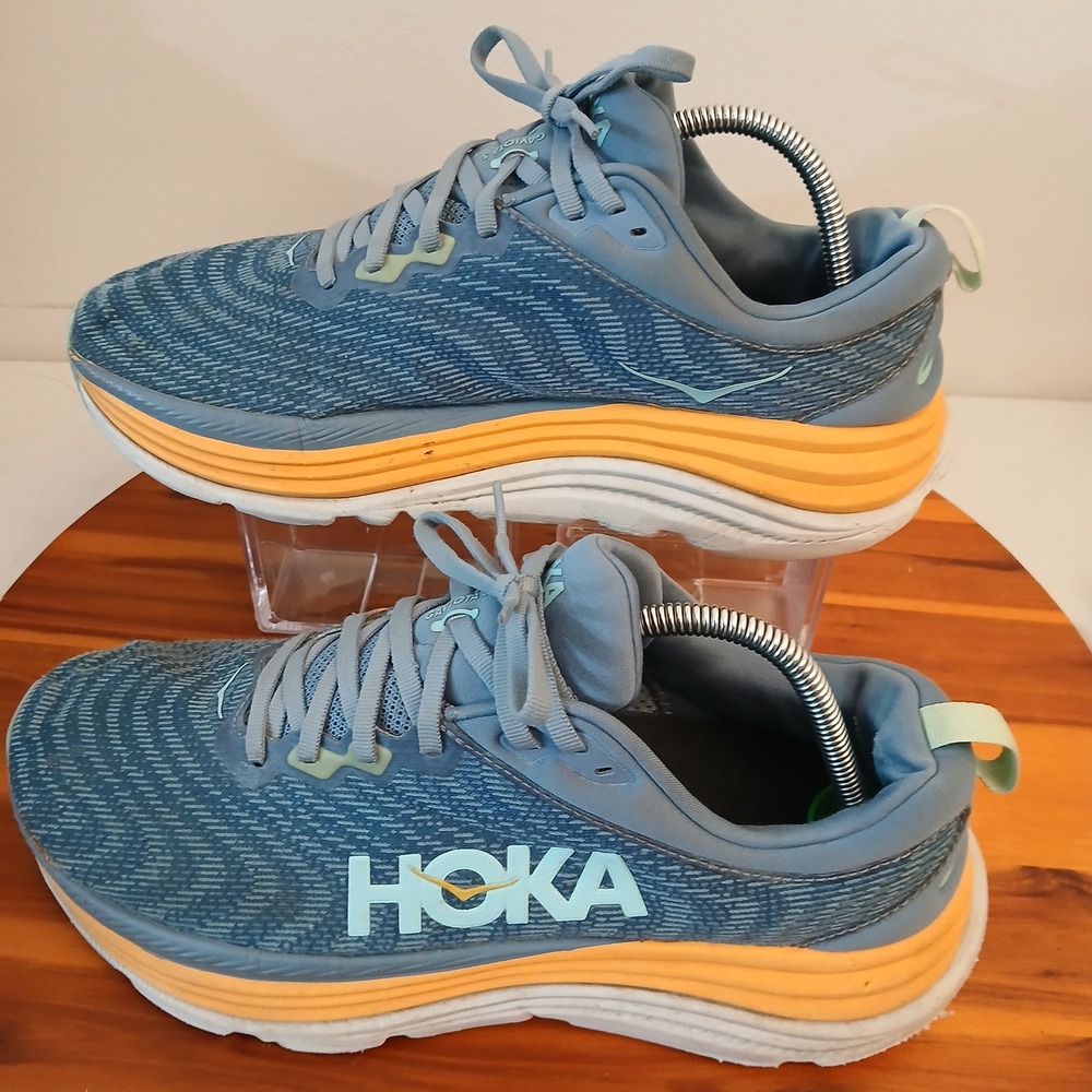 Hoka Gaviota 5 Mens 10.5 Blue Orange Running Shoes Sneakers 1127929-SSK